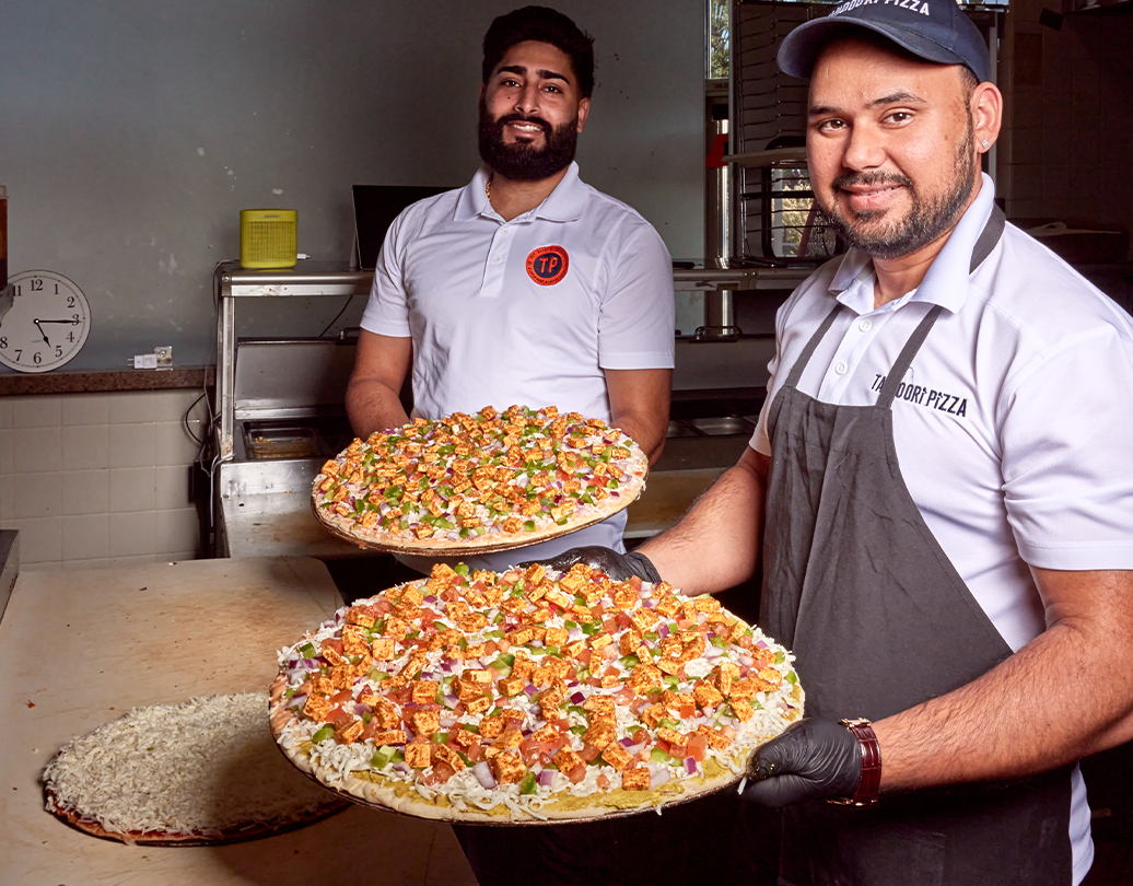 Indian pizza in New York